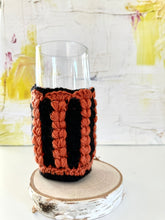 Load image into Gallery viewer, Black &amp; Orange candle cozy
