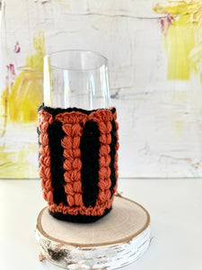 Black & Orange candle cozy