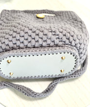 Load image into Gallery viewer, Crochet Gray Purse
