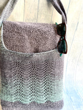 Load image into Gallery viewer, Ocean Ripples Beach Bag - Gray/Mint Green
