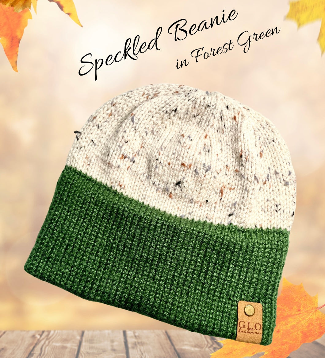 Speckled Beanie - Forest Green