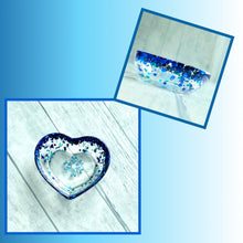 Load image into Gallery viewer, Blue Glitter Trinket Bowl
