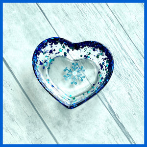 Blue Glitter Trinket Bowl