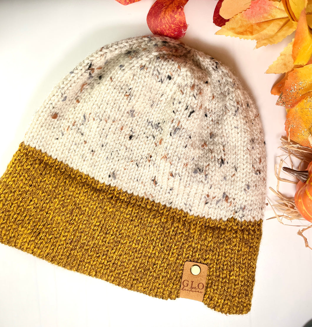 Speckled Beanie - Golden Heather